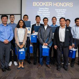 Group shot of awards